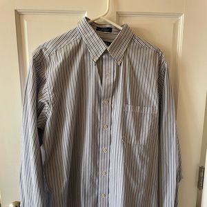 Chaps black, blue and white men’s dress shirt.